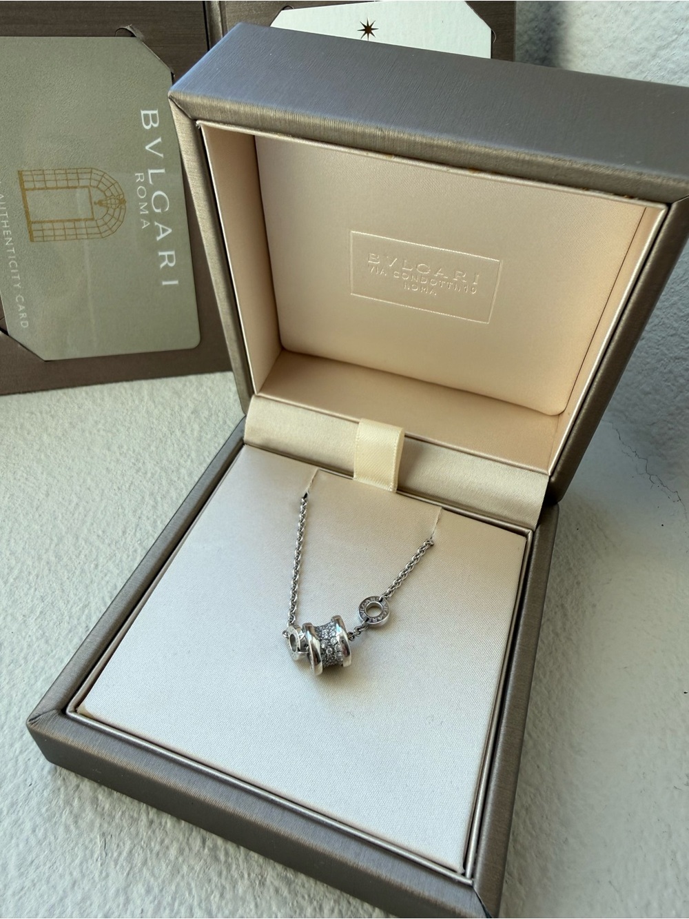 Bvlgari Diamond/White Gold B.Zero1 Bracelet